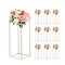Gold Metal Floral Cube Stand 10PCS, 33LB Capacity Wedding Decor